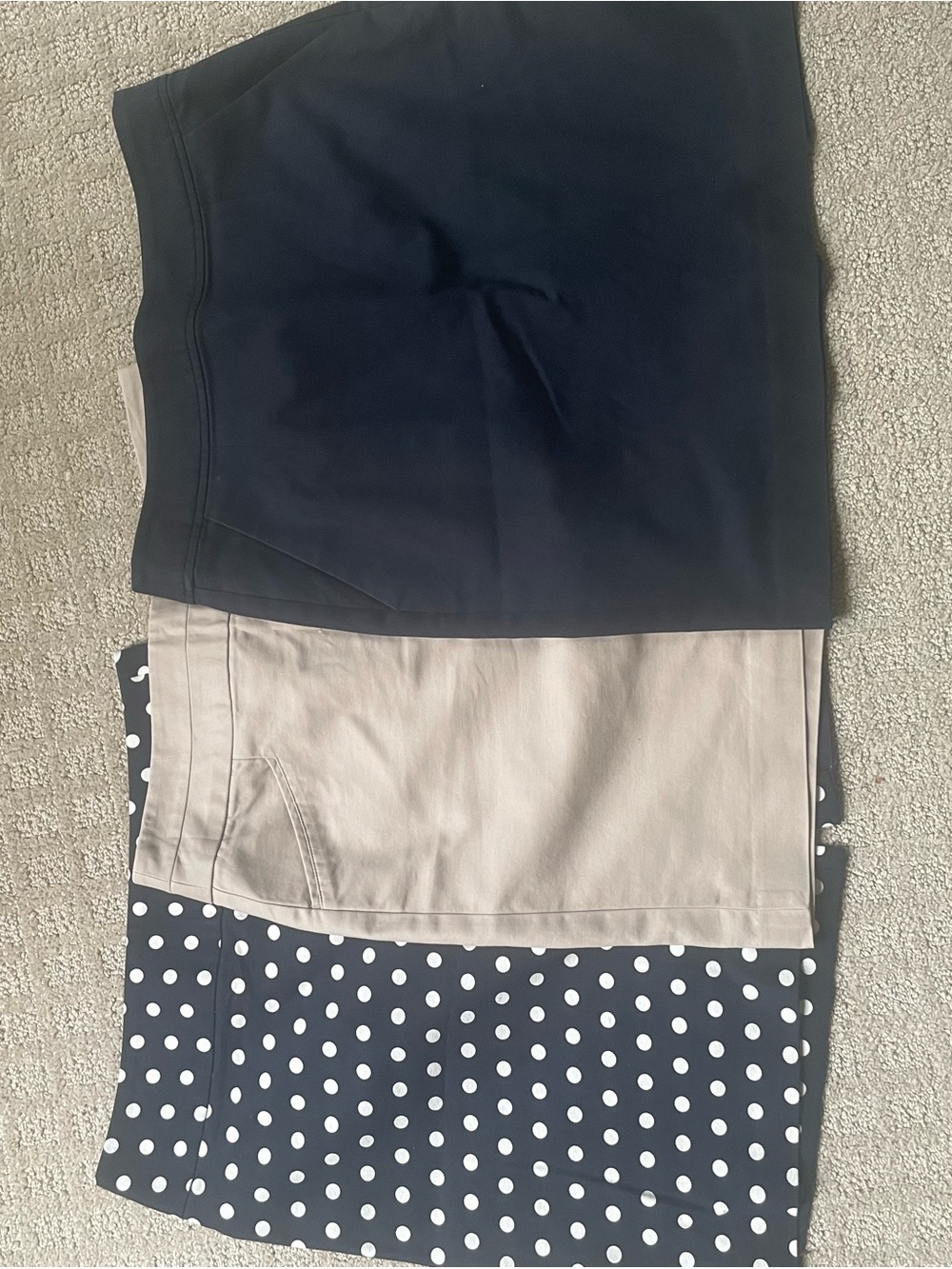 Banana Republic Skirt Bundle Size 8 Workwear Pencil Skirts Navy Khaki Polka Dot